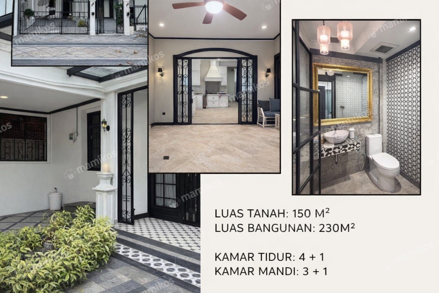 Rumah Sertifikat SHM 5 Kamar Tidur 4 Kamar Mandi Cinere Jakarta Selatan