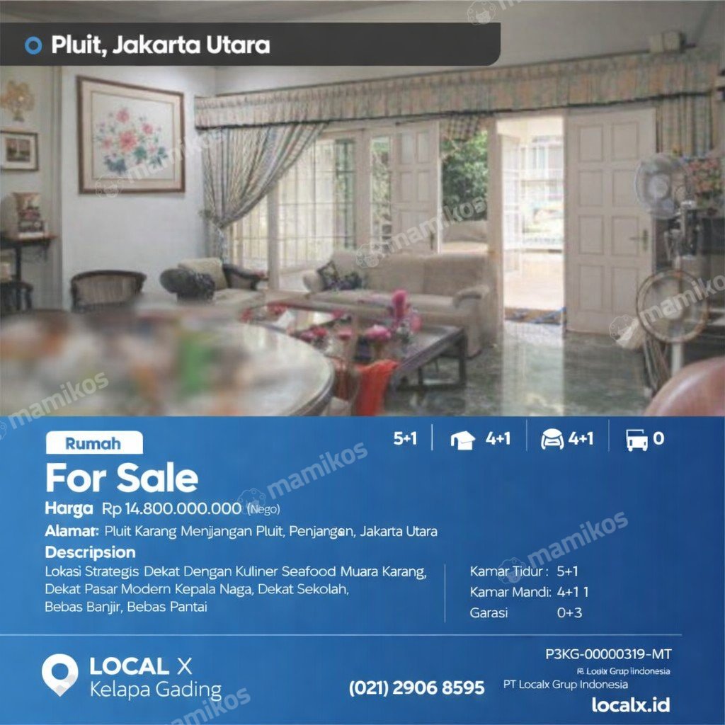 Rumah Sertifikat SHM 5 Kamar Tidur 4 Kamar Mandi Penjaringan Jakarta Utara - Photo 2