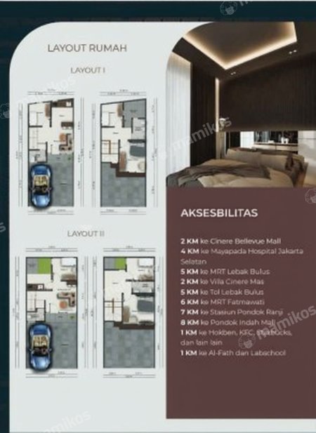 Rumah 3KT 2KM Cirendeu Jakarta Selatan - Photo 2