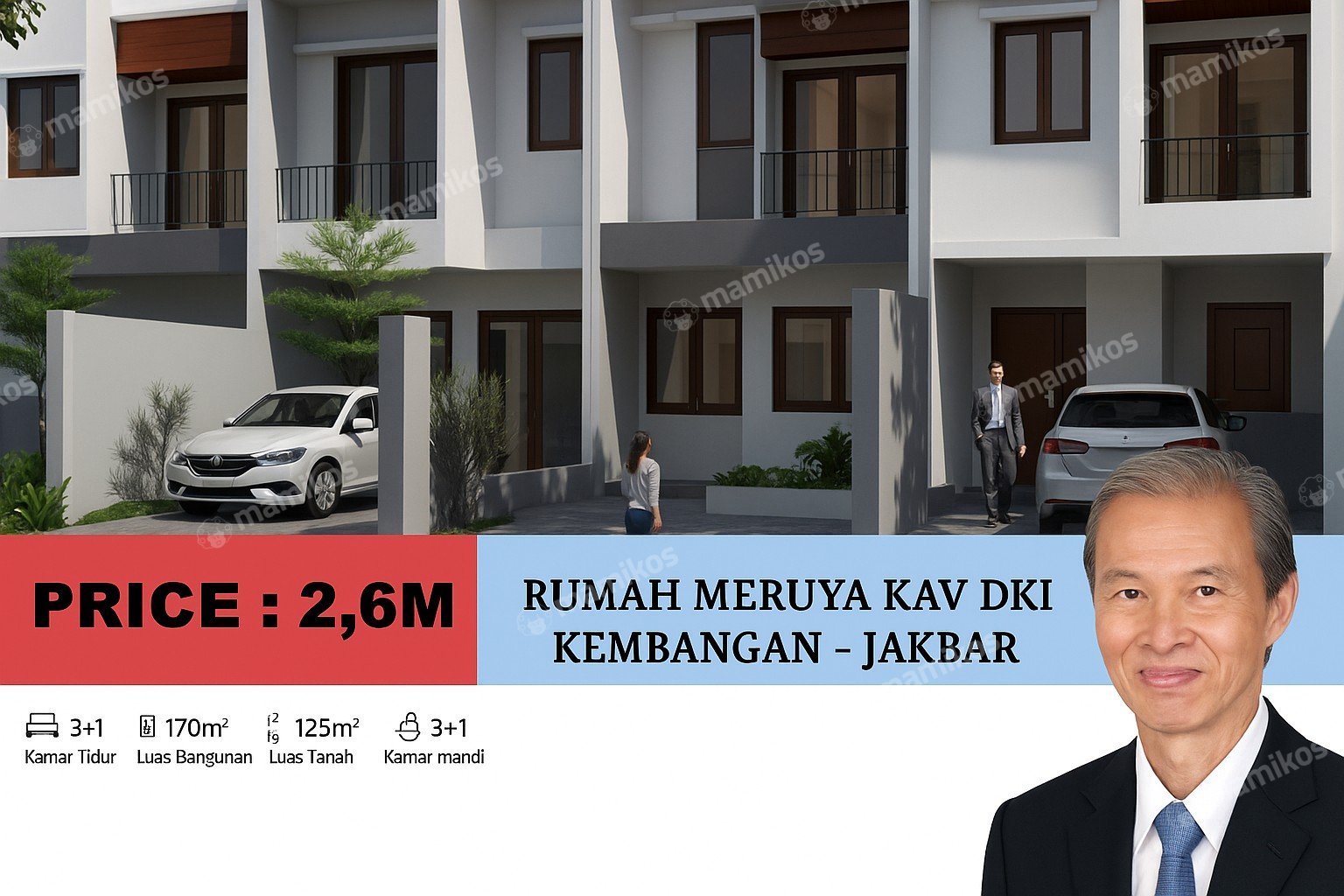 Rumah Sertifikat SHM 3 Kamar Tidur 3 Kamar Mandi Kav DKI Jakarta Barat