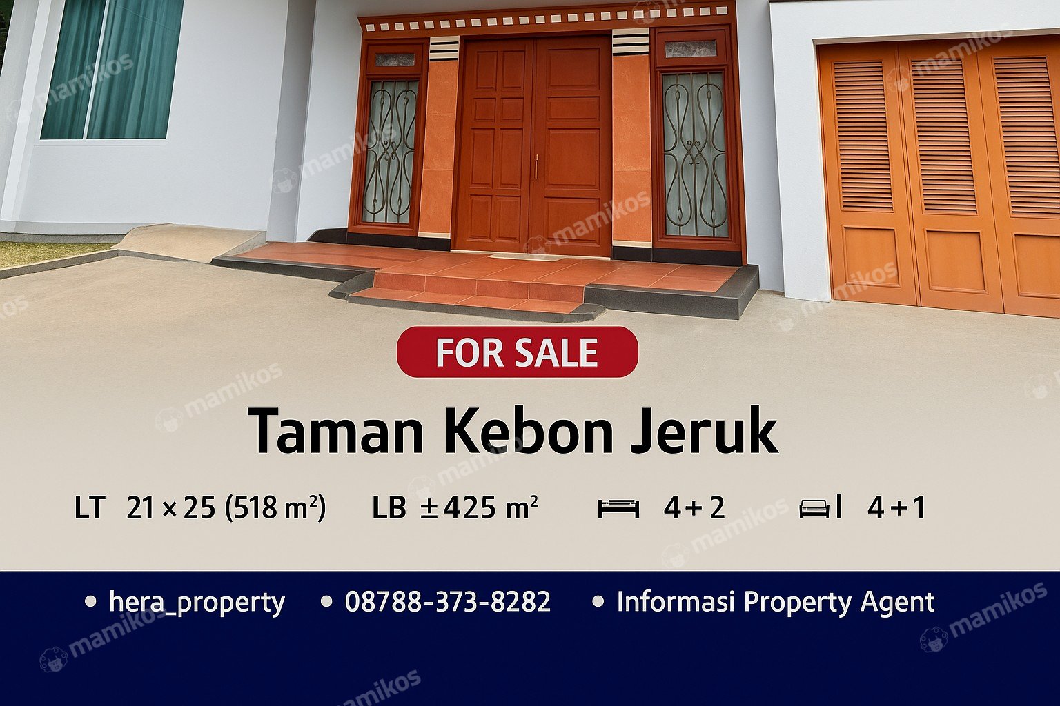 Rumah Sertifikat SHM 4 Kamar Tidur 5 Kamar Mandi Intercon Jakarta Barat