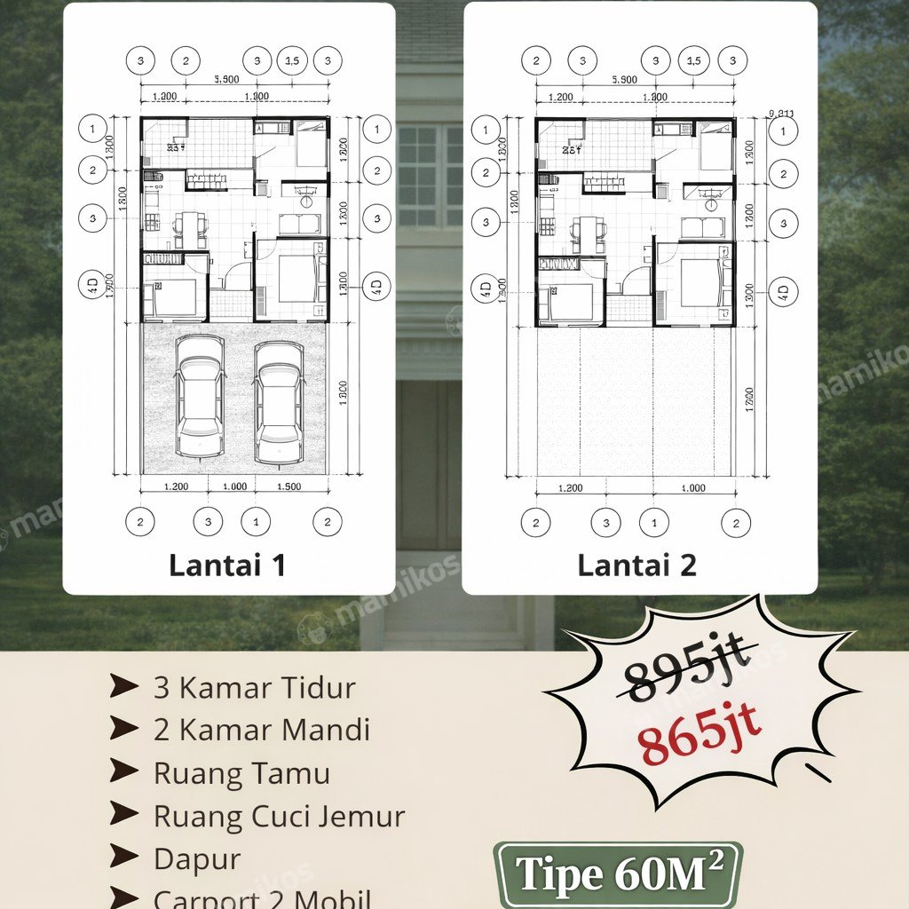 Rumah Sertifikat SHM 3 Kamar Tidur 2 Kamar Mandi Cipayung Jakarta Timur - Photo 3