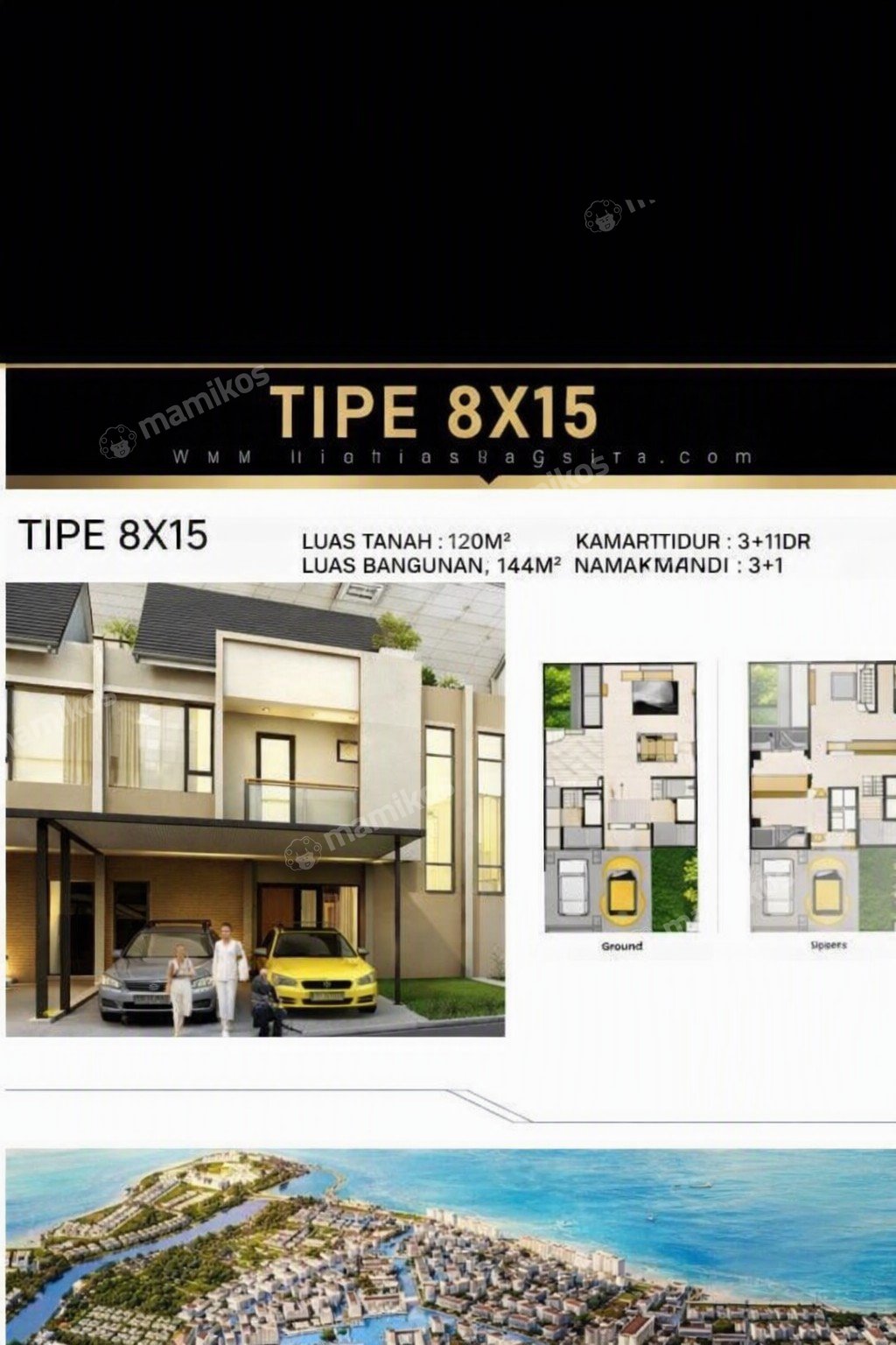 Rumah Baru 3 Kamar Tidur 3 Kamar Mandi Pantai Indah Kapuk 2 Jakarta Utara - Photo 3