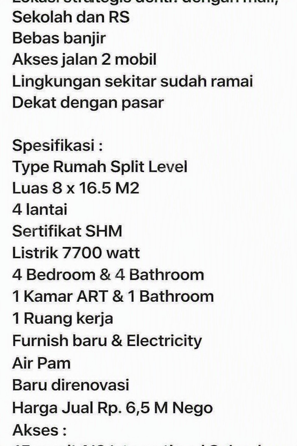 Rumah Sertifikat SHM 4 Kamar Tidur 4 Kamar Mandi Taman Grisenda Jakarta Utara - Photo 2