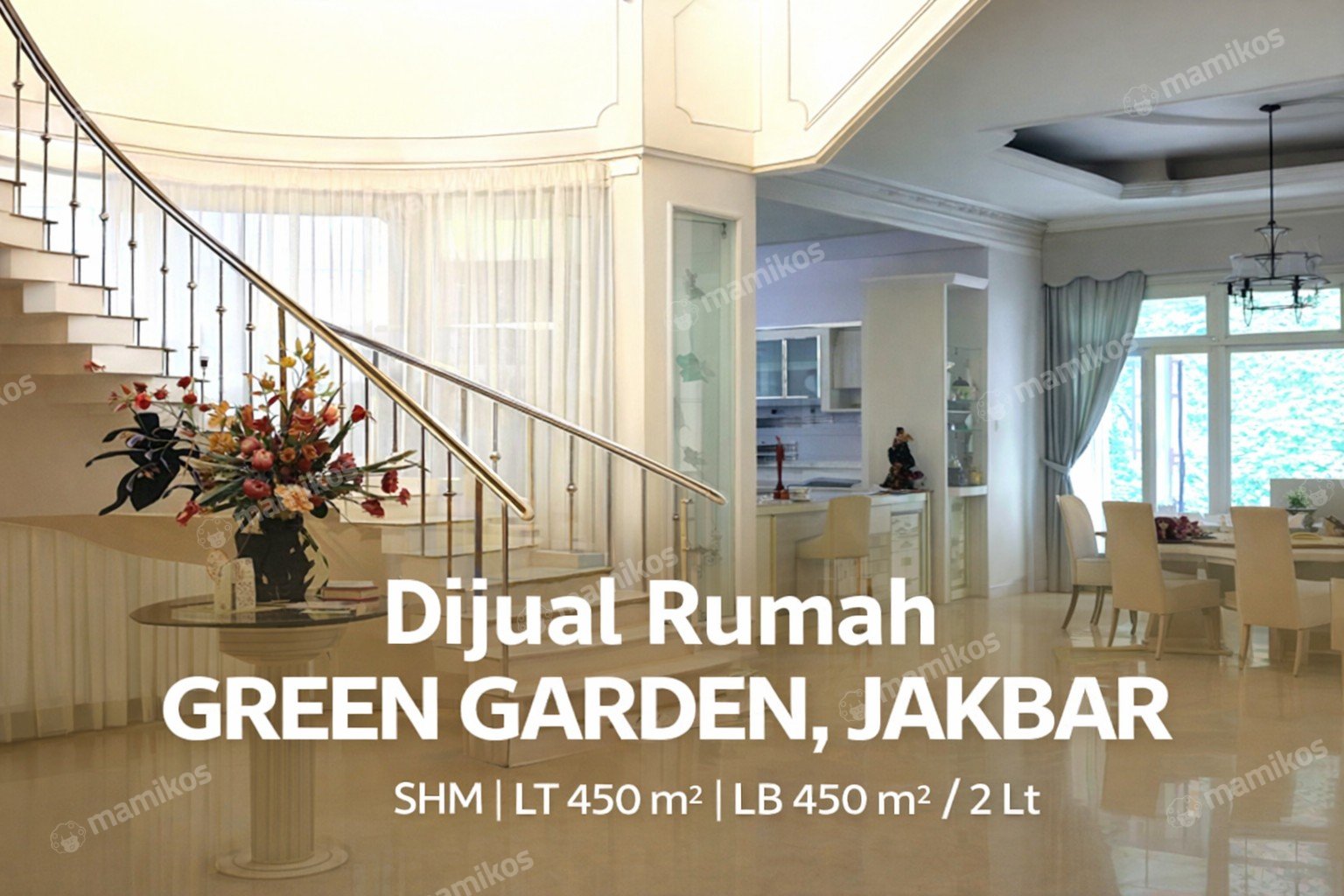 Rumah Sertifikat SHM 4 Kamar Tidur 4 Kamar Mandi Green garden Jakarta Barat