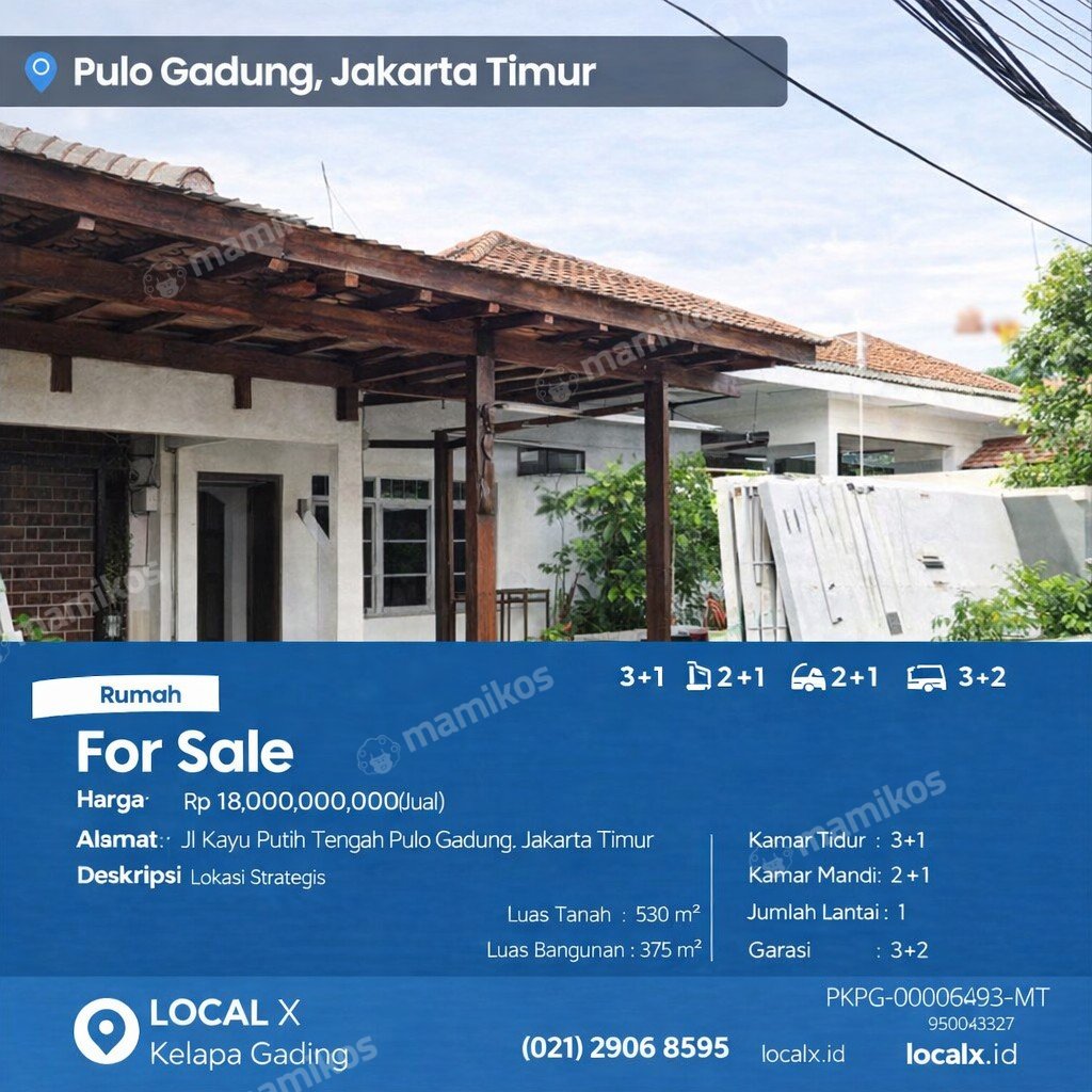 Rumah Sertifikat SHM 3 Kamar Tidur 2 Kamar Mandi Pulo Gadung Jakarta Timur - Photo 2