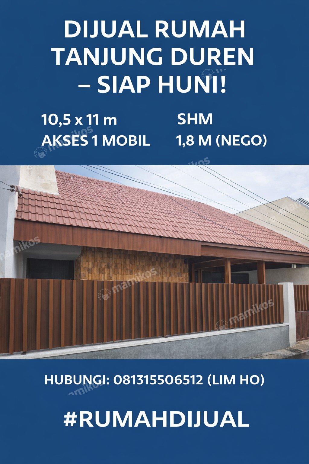 Rumah Sertifikat SHM 3 Kamar Tidur 2 Kamar Mandi Tanjung Duren Jakarta Barat - Photo 5