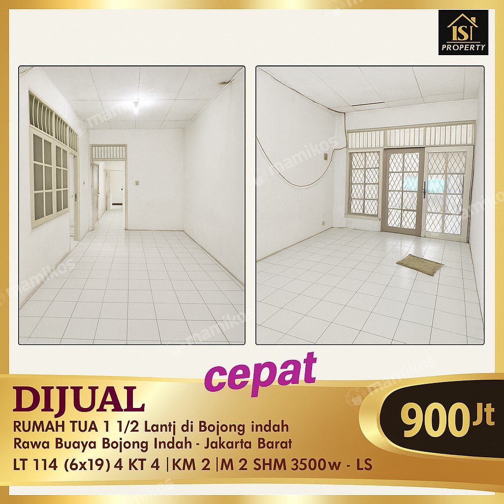Rumah Sertifikat SHM 3 Kamar Tidur 2 Kamar Mandi Rawa Buaya Jakarta Barat - Photo 2