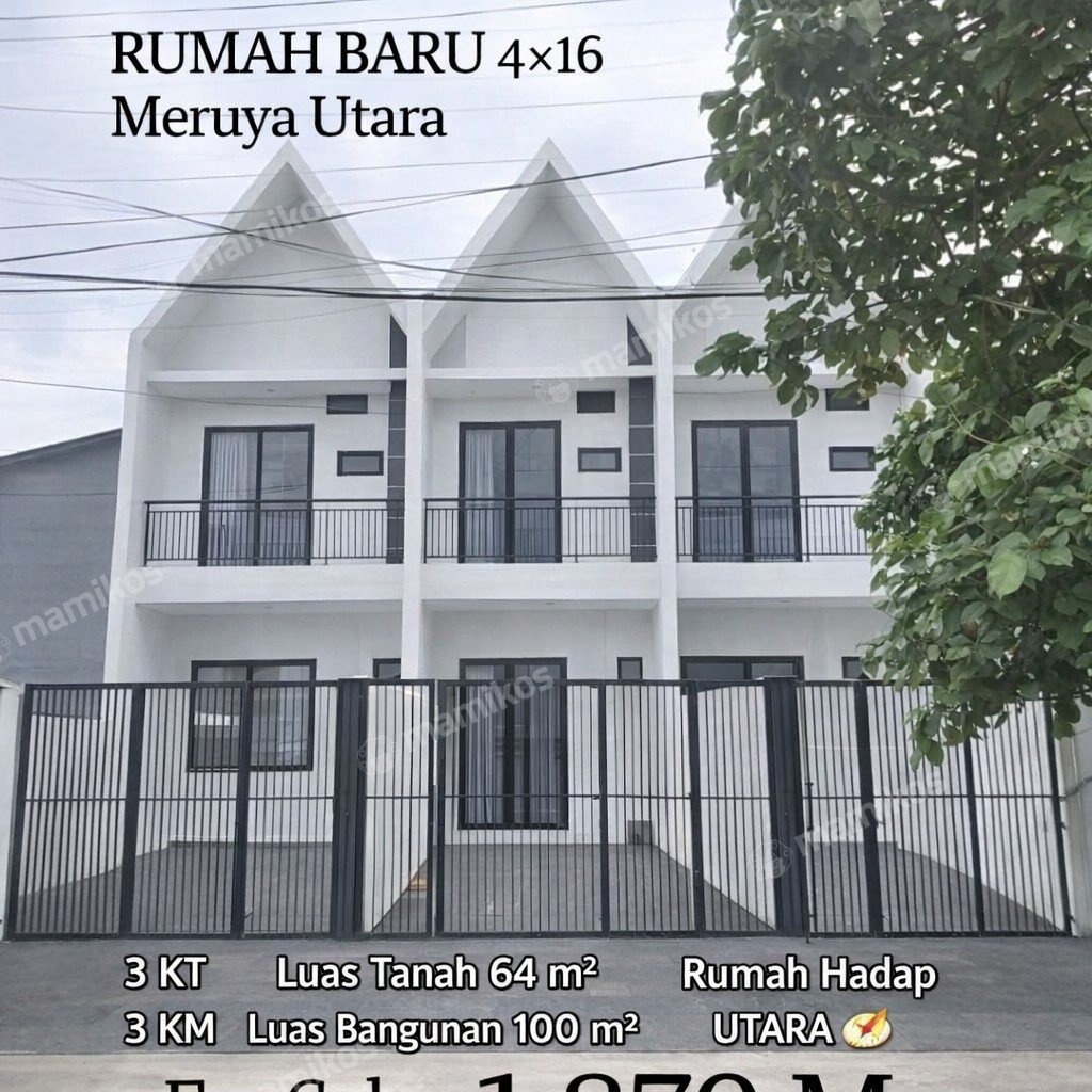 Rumah Sertifikat HGB 3 Kamar Tidur 3 Kamar Mandi Meruya Jakarta Barat