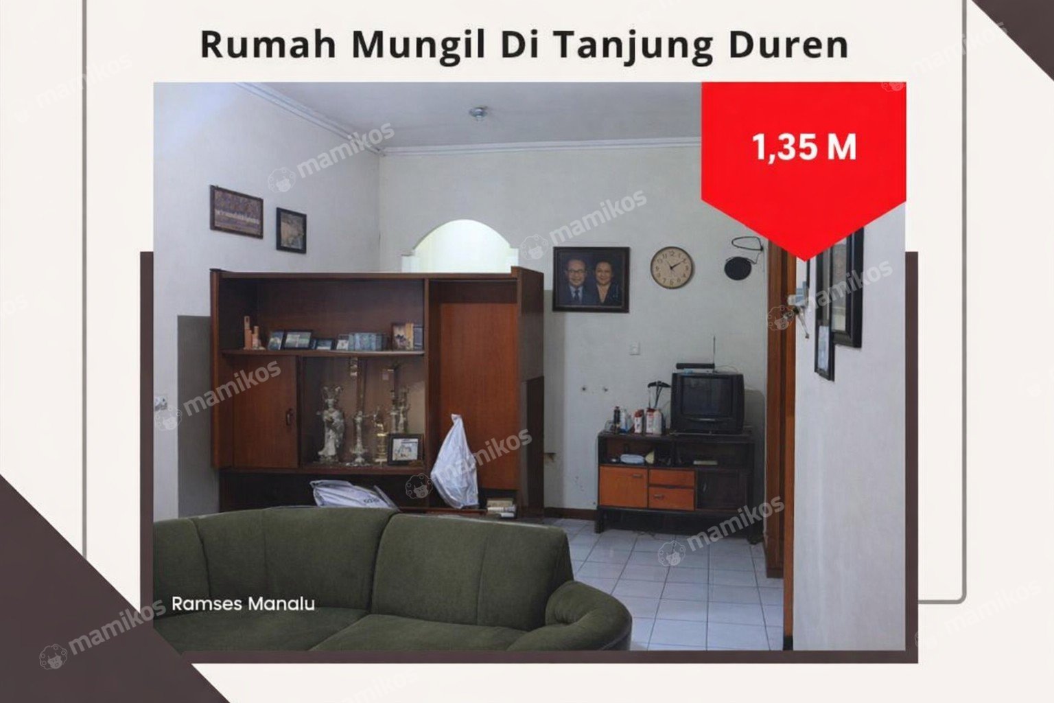 Rumah 2KT 1KM Tanjung Duren Jakarta Barat