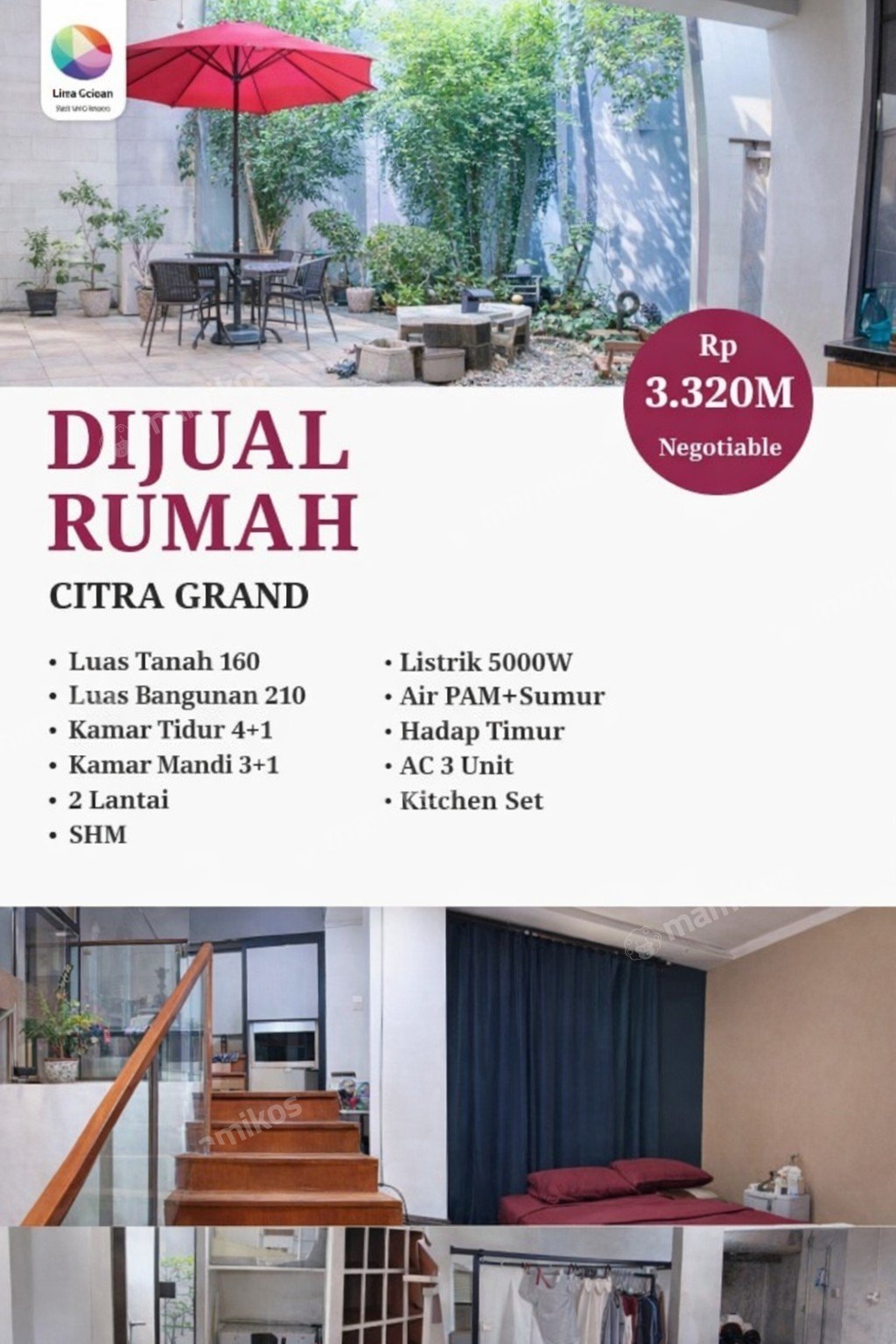 Rumah Sertifikat SHM 5 Kamar Tidur 4 Kamar Mandi Citra Grand Jakarta Timur - Photo 2