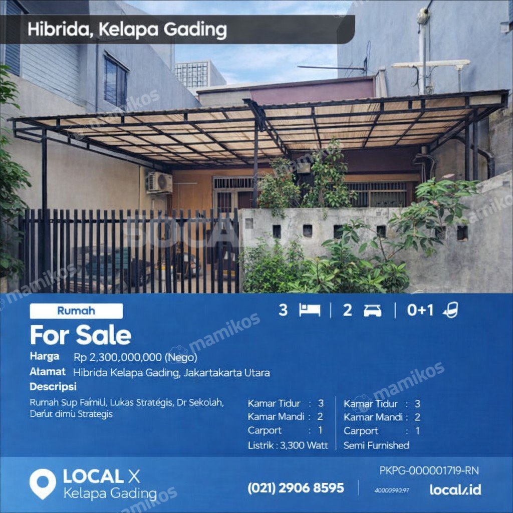 Rumah Sertifikat SHM 3 Kamar Tidur 2 Kamar Mandi Kelapa Gading Jakarta Utara - Photo 2