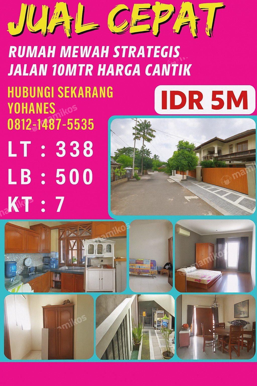 Rumah Sertifikat SHM 7 Kamar Tidur 4 Kamar Mandi Pondok Bambu Jakarta Timur