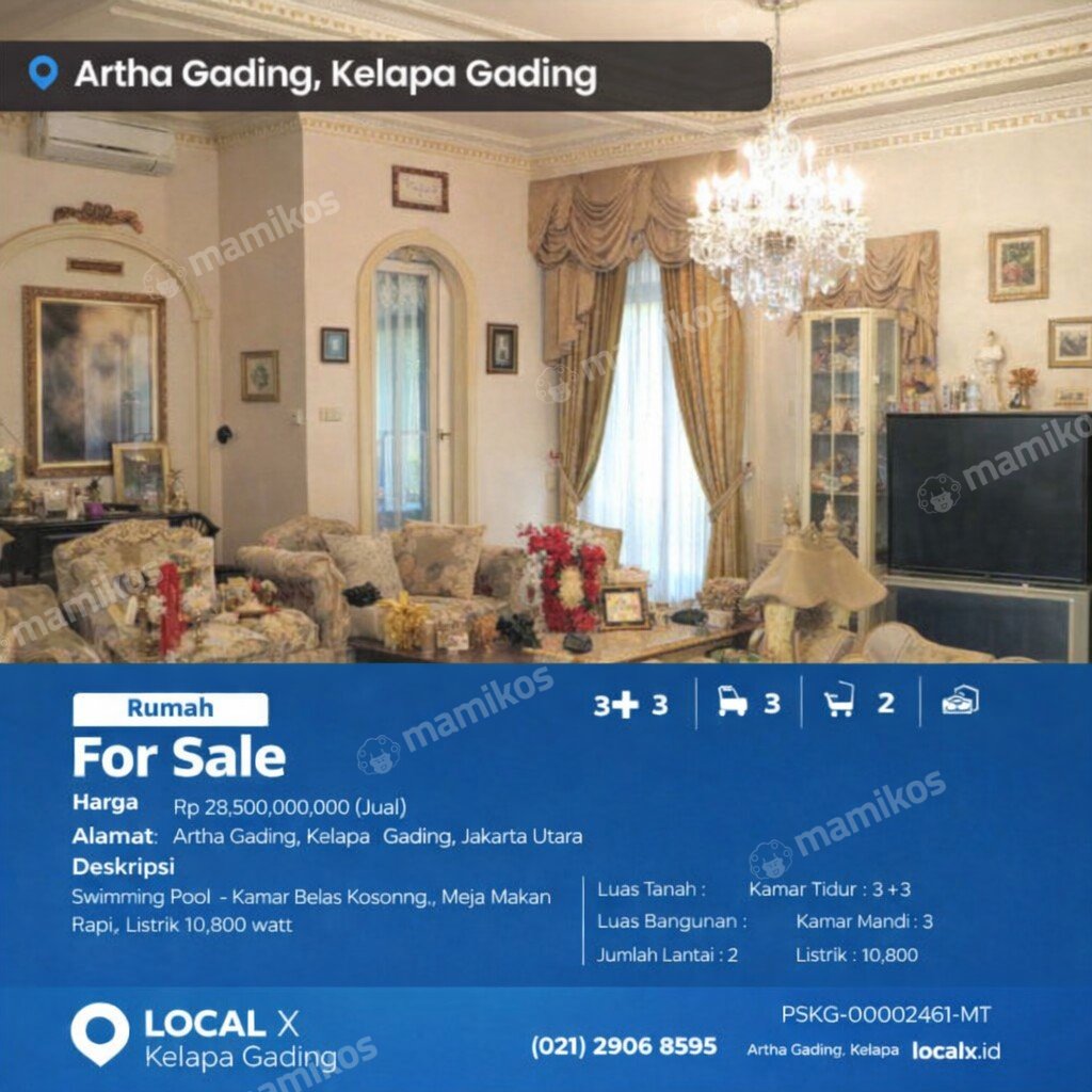 Rumah Sertifikat SHM 3 Kamar Tidur 3 Kamar Mandi Kelapa Gading Jakarta Utara - Photo 2