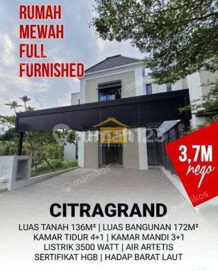 Rumah Sertifikat HGB 5 Kamar Tidur 4 Kamar Mandi Citragrand Semarang - Photo 2