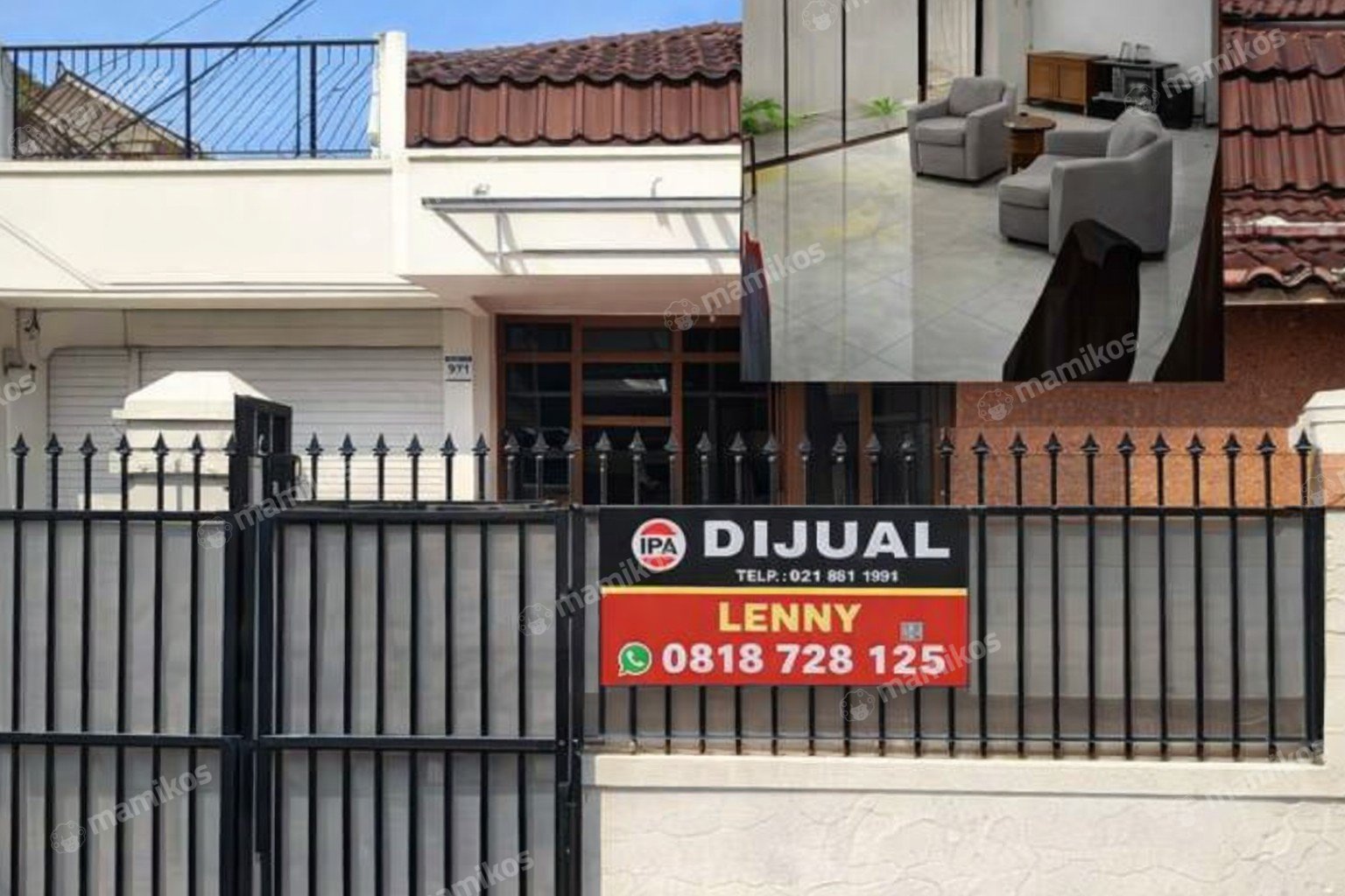 Rumah Sertifikat SHM 3 Kamar Tidur 2 Kamar Mandi Kemanggisan Jakarta Barat