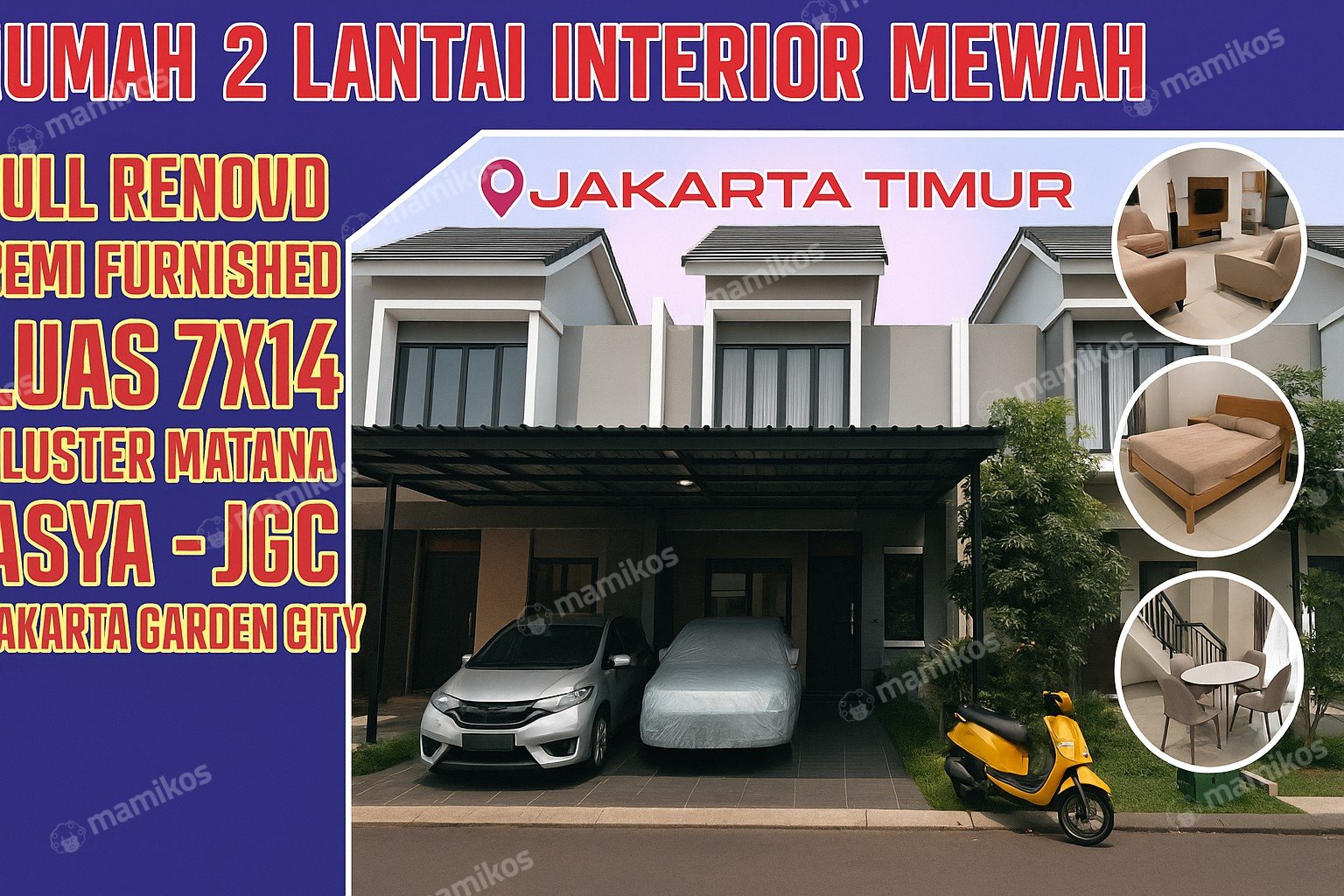 Rumah 3 Kamar Tidur 3 Kamar Mandi 2 Lantai Cakung Jakarta Timur - Photo 2