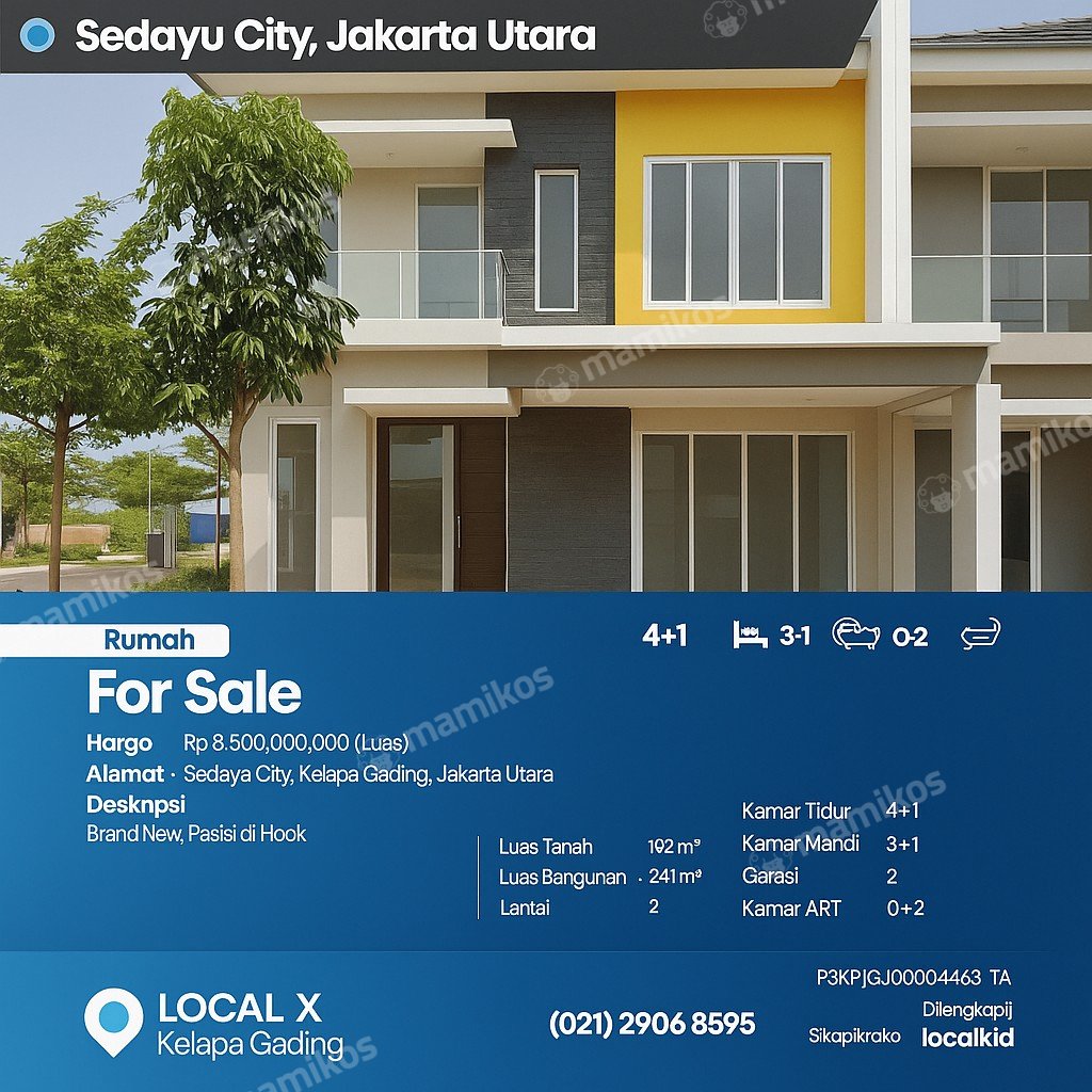 Rumah Sertifikat PPJB 4 Kamar Tidur 3 Kamar Mandi Kelapa Gading Jakarta Utara - Photo 2