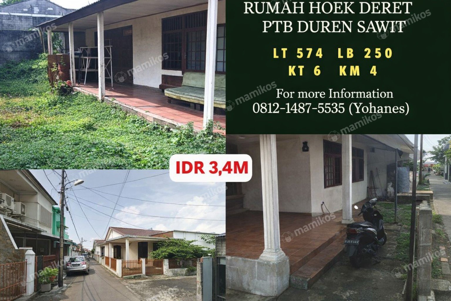 Rumah Sertifikat SHM 6 Kamar Tidur 4 Kamar Mandi Duren Sawit Jakarta Timur