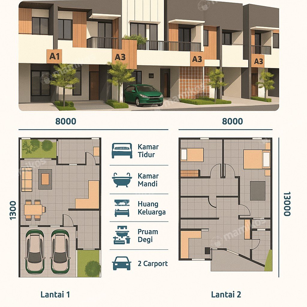 Rumah Sertifikat SHM 3 Kamar Tidur 3 Kamar Mandi Ciracas Jakarta Timur - Photo 2