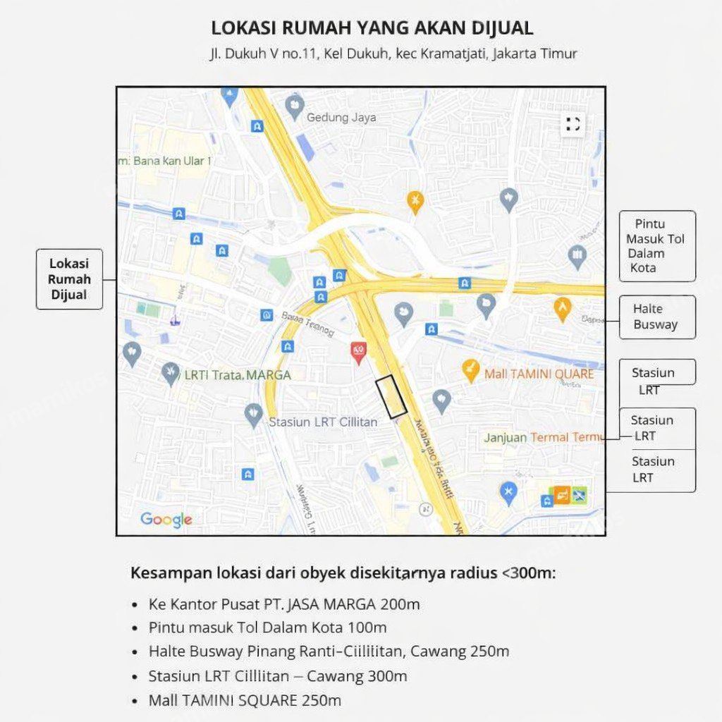 Rumah Sertifikat SHM 7 Kamar Tidur 4 Kamar Mandi Taman Mini Jakarta Timur - Photo 5