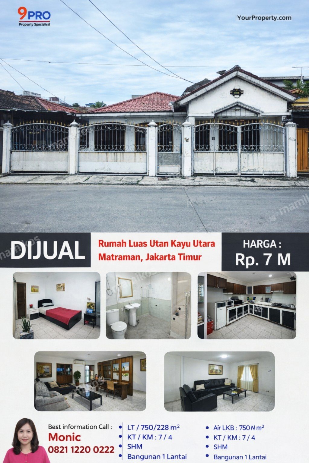 Rumah Sertifikat SHM 6 Kamar Tidur 3 Kamar Mandi Utan Kayu Jakarta Timur - Photo 2