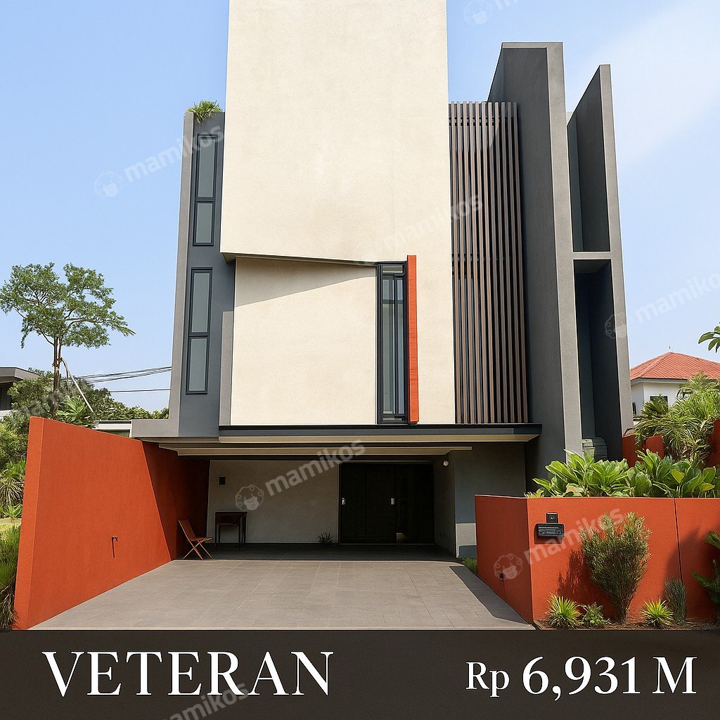 Rumah Sertifikat SHM 4 Kamar Tidur 4 Kamar Mandi Veteran Jakarta Selatan