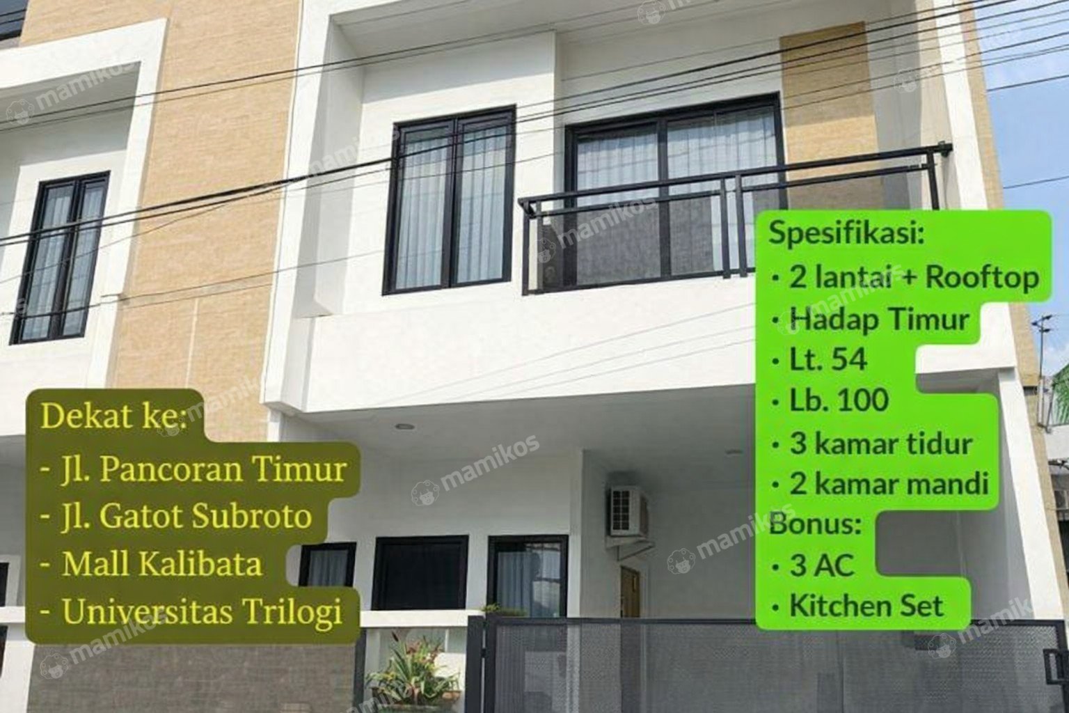 Rumah Sertifikat SHM 3 Kamar Tidur 2 Kamar Mandi Kalibata Jakarta Selatan