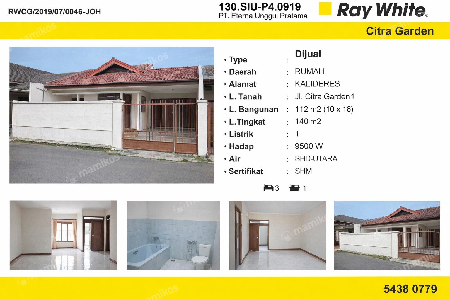 Rumah Sertifikat SHM 3 Kamar Tidur 2 Kamar Mandi Citra Garden Jakarta Barat - Photo 4