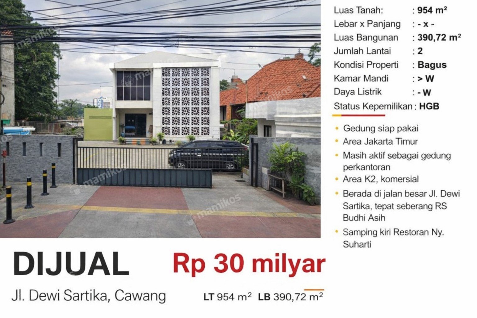Rumah Sertifikat HGB 3 Kamar Tidur 3 Kamar Mandi Cawang Jakarta Timur