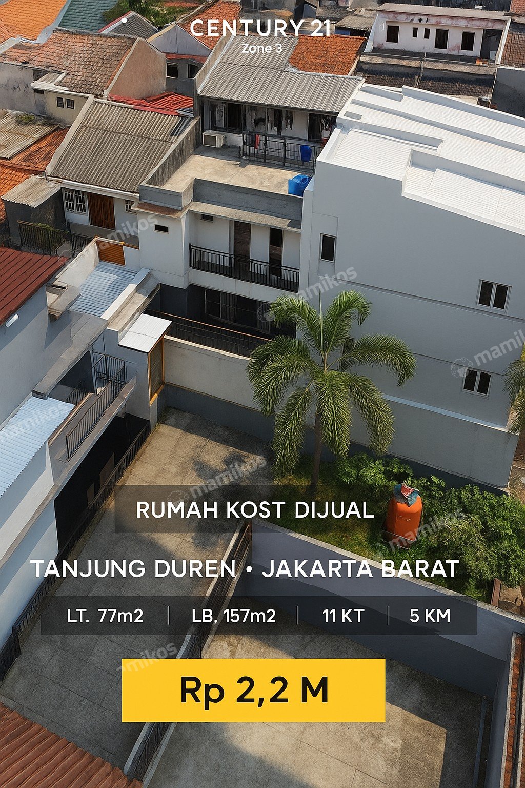 Rumah 11 Kamar Tidur 11 Kamar Mandi 2 Lantai Tanjung Duren Jakarta Barat - Photo 2
