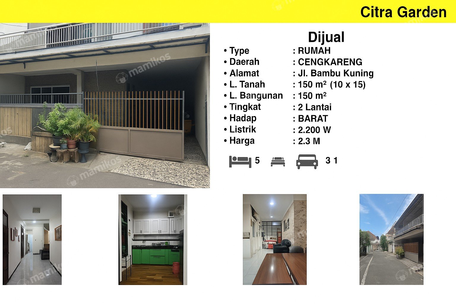 Rumah 5KT 3KM Cengkareng Barat Jakarta Barat