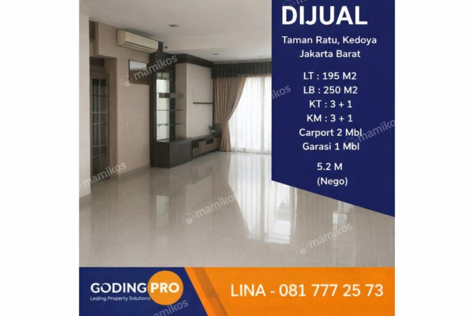 Rumah Sertifikat SHM 3 Kamar Tidur 3 Kamar Mandi Kembangan Jakarta Barat - Photo 5