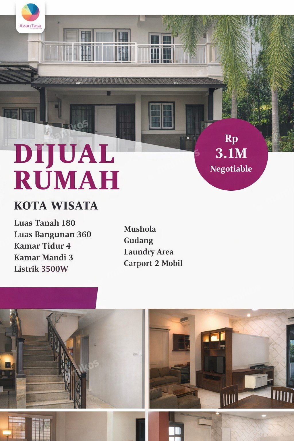 Rumah Sertifikat SHM 4 Kamar Tidur 3 Kamar Mandi Cibubur Jakarta Timur - Photo 4