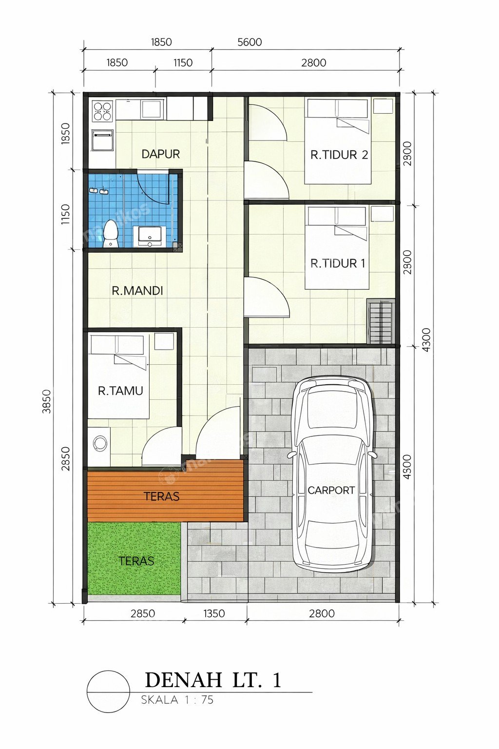 Rumah Sertifikat SHM 2 Kamar Tidur 1 Kamar Mandi Bambu Apus Jakarta Timur - Photo 3